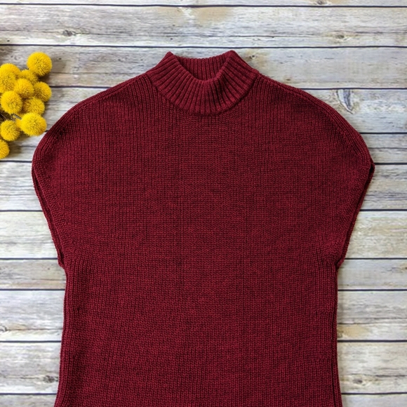 Athleta Pinewood Red Wool Knit Sweater Dress - Picture 7 of 9